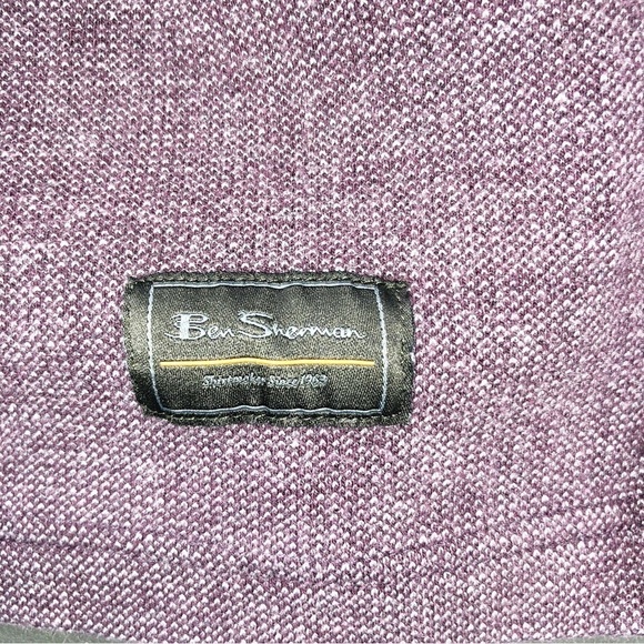 Ben Sherman Purple Quarter Zip Pullover Sweater Size L - Picture 8 of 12